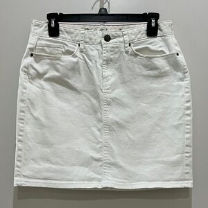 Eddie Bauer White Denim Mini Skirt